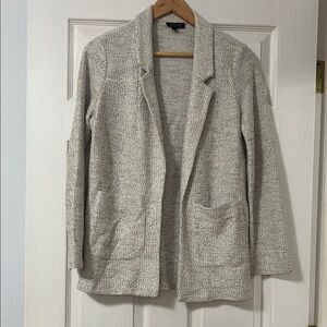 Topshop Light Gray Textured Blazer